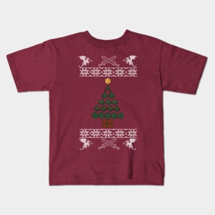 Dnd ugly Christmas sweater Kids T-Shirt